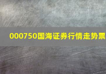 000750国海证券行情走势票