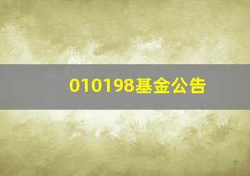 010198基金公告