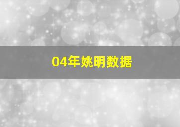 04年姚明数据