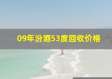 09年汾酒53度回收价格