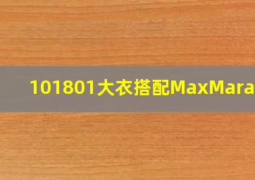 101801大衣搭配MaxMara毛衣