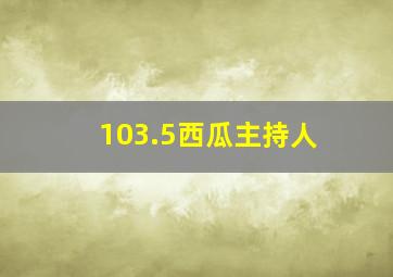 103.5西瓜主持人