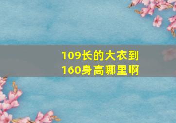 109长的大衣到160身高哪里啊