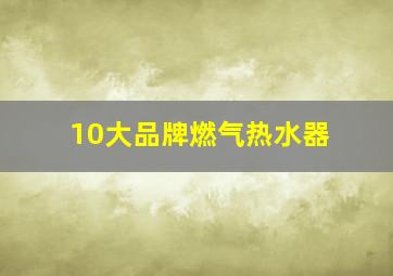 10大品牌燃气热水器