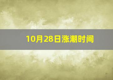 10月28日涨潮时间