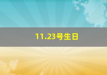 11.23号生日