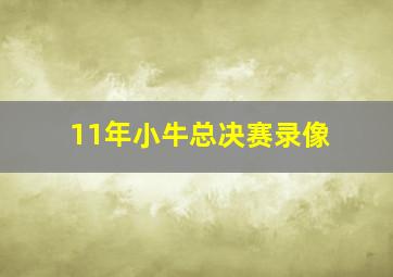 11年小牛总决赛录像