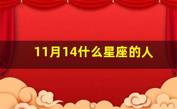 11月14什么星座的人