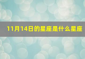 11月14日的星座是什么星座