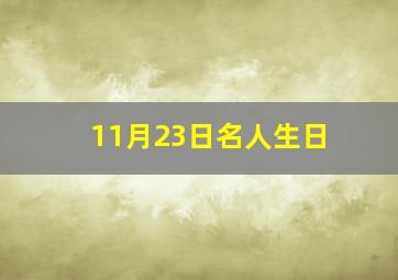 11月23日名人生日