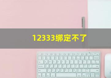 12333绑定不了