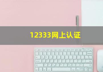 12333网上认证