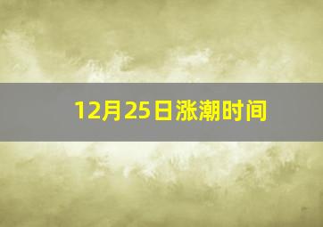 12月25日涨潮时间