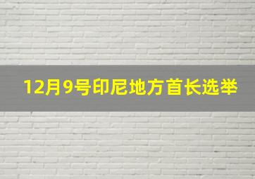 12月9号印尼地方首长选举