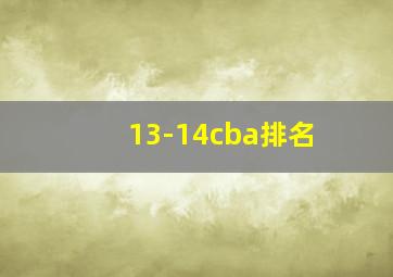 13-14cba排名