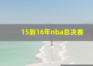 15到16年nba总决赛