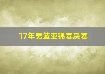 17年男篮亚锦赛决赛