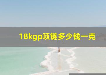 18kgp项链多少钱一克