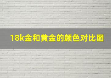 18k金和黄金的颜色对比图