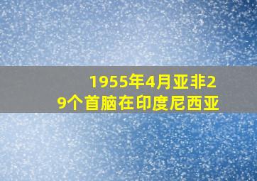 1955年4月亚非29个首脑在印度尼西亚