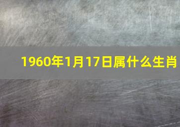 1960年1月17日属什么生肖