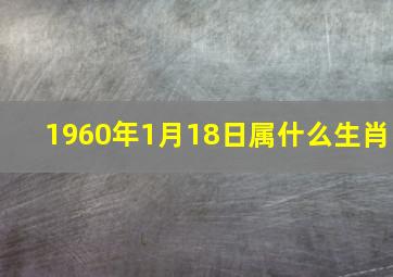 1960年1月18日属什么生肖