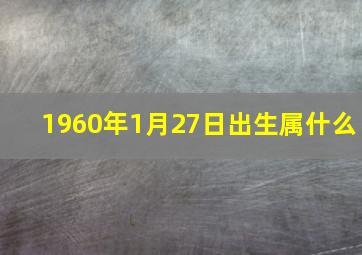 1960年1月27日出生属什么