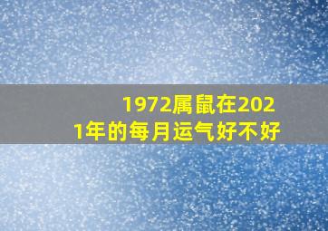 1972属鼠在2021年的每月运气好不好