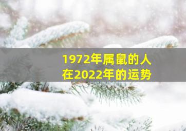 1972年属鼠的人在2022年的运势