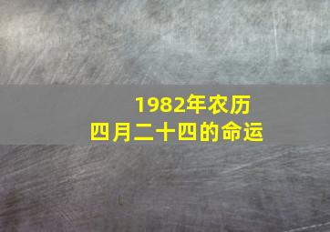 1982年农历四月二十四的命运