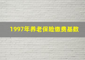 1997年养老保险缴费基数