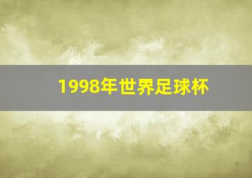 1998年世界足球杯