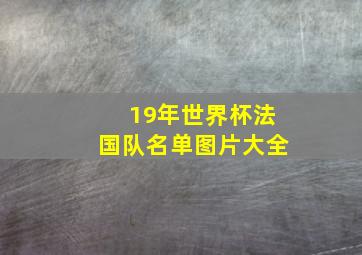 19年世界杯法国队名单图片大全