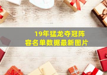 19年猛龙夺冠阵容名单数据最新图片