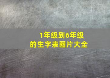 1年级到6年级的生字表图片大全