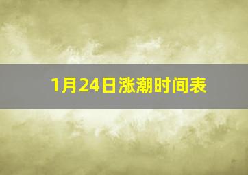 1月24日涨潮时间表