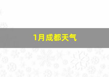 1月成都天气