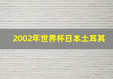 2002年世界杯日本土耳其