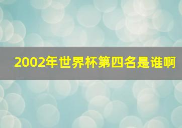 2002年世界杯第四名是谁啊