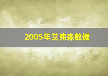 2005年艾弗森数据