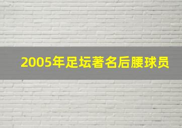 2005年足坛著名后腰球员