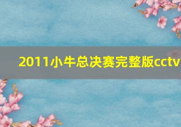 2011小牛总决赛完整版cctv