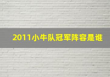 2011小牛队冠军阵容是谁