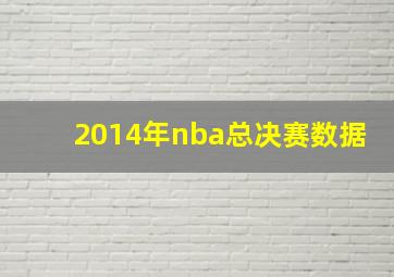 2014年nba总决赛数据