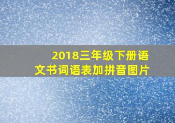 2018三年级下册语文书词语表加拼音图片