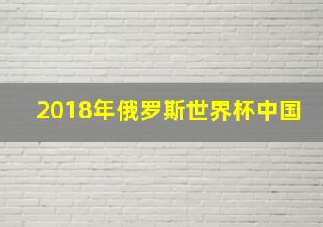 2018年俄罗斯世界杯中国