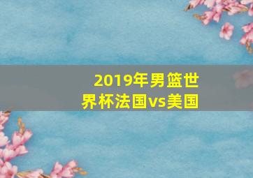 2019年男篮世界杯法国vs美国