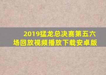 2019猛龙总决赛第五六场回放视频播放下载安卓版