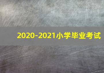 2020-2021小学毕业考试