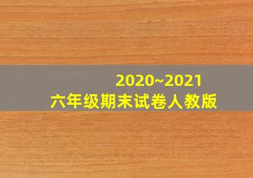 2020~2021六年级期末试卷人教版